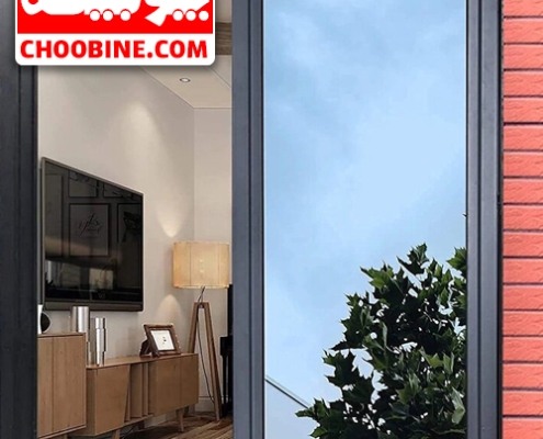 برچسب شیشه دکوراتیو پلاتین برای پنجره و درب شیشه‌ای.