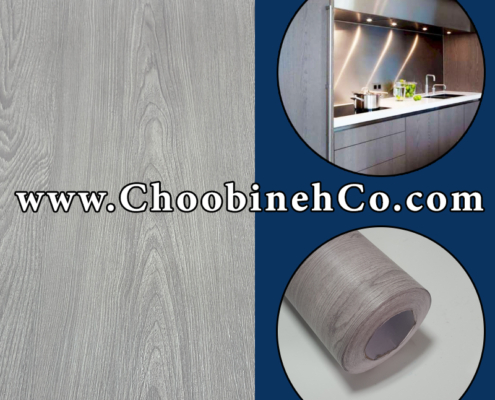 برچسب طرح چوب طوسی برای کابینت و کمد