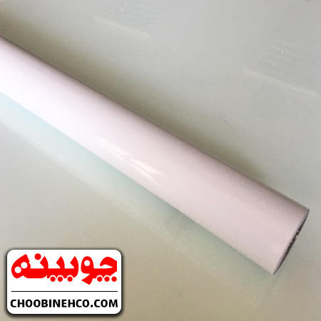 برچسب کابینت هایگلاس سفید پشت نقره ای اصلی چوبینه کد 662