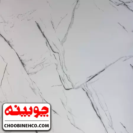 برچسب کابینت اقتصادی طرح سنگ سفید با رگه طوسی